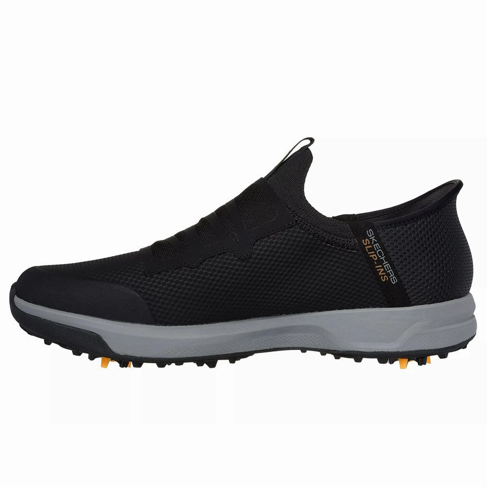 Skechers Slip Ins Elite Vortex Waterproof Spiked Shoes - Black/Grey Classic Golf Footwear
