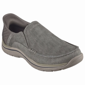 SKECHERS SLIP-INS RELAXED FIT: EXPECTED - CAYSON MEN'S MEDIUM AND WIDE Skechers slip-on sneakers with memory foam