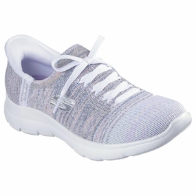 SKECHERS SLIP-INS: SUMMITS - MYSTIC GLOW WOMEN'S MEDIUM AND WIDE Skechers slip-on sneakers with memory foam