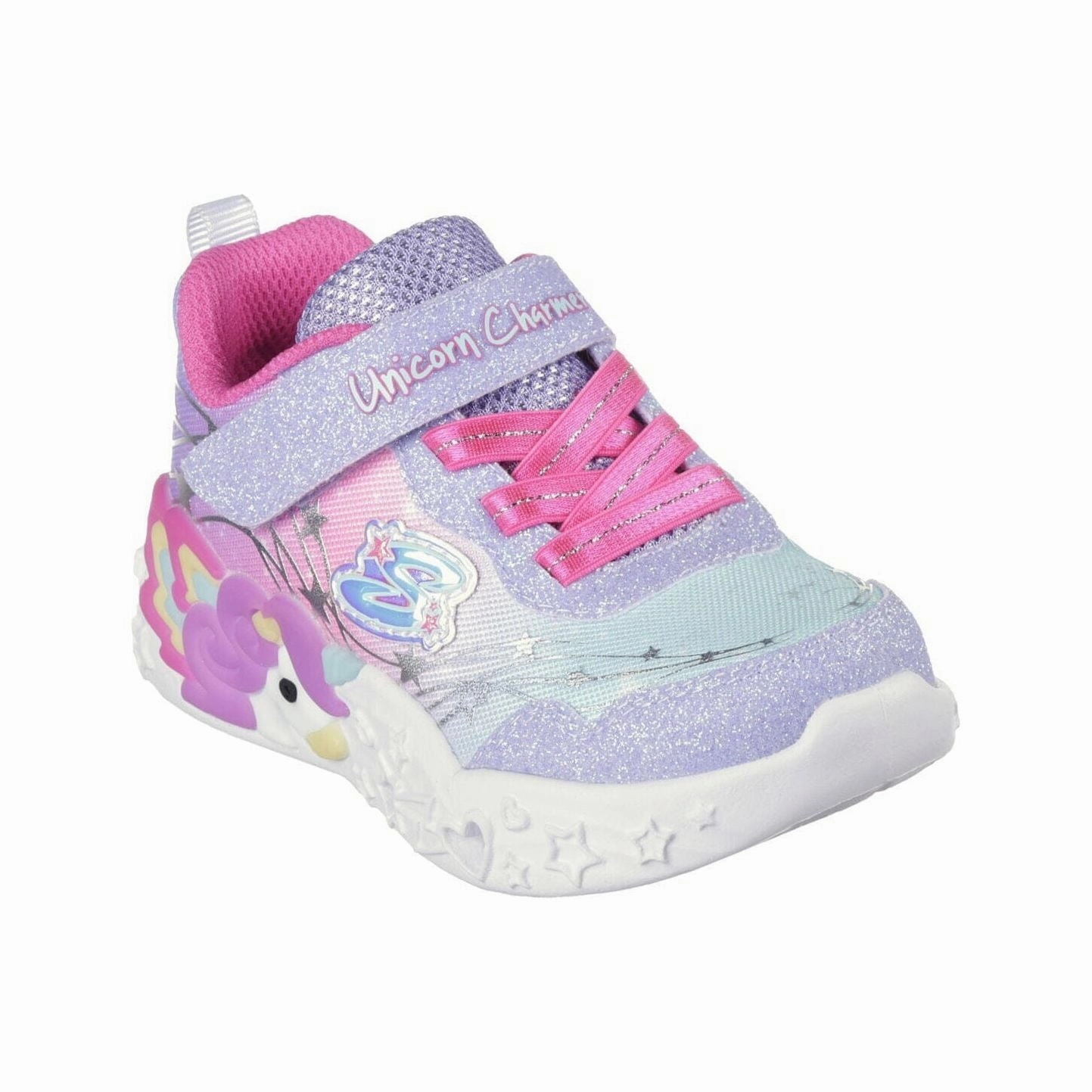 SKECHERS UNICORN CHARMER - LIL STELLAR KIDS' Skechers slip-on sneakers with memory foam