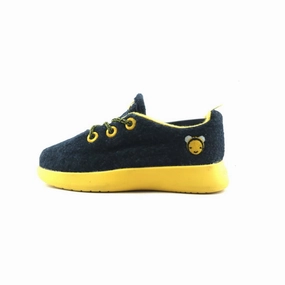 smallbirds - Wool Runner - Navy (Yellow Sole) Allbirds eco-friendly footwear