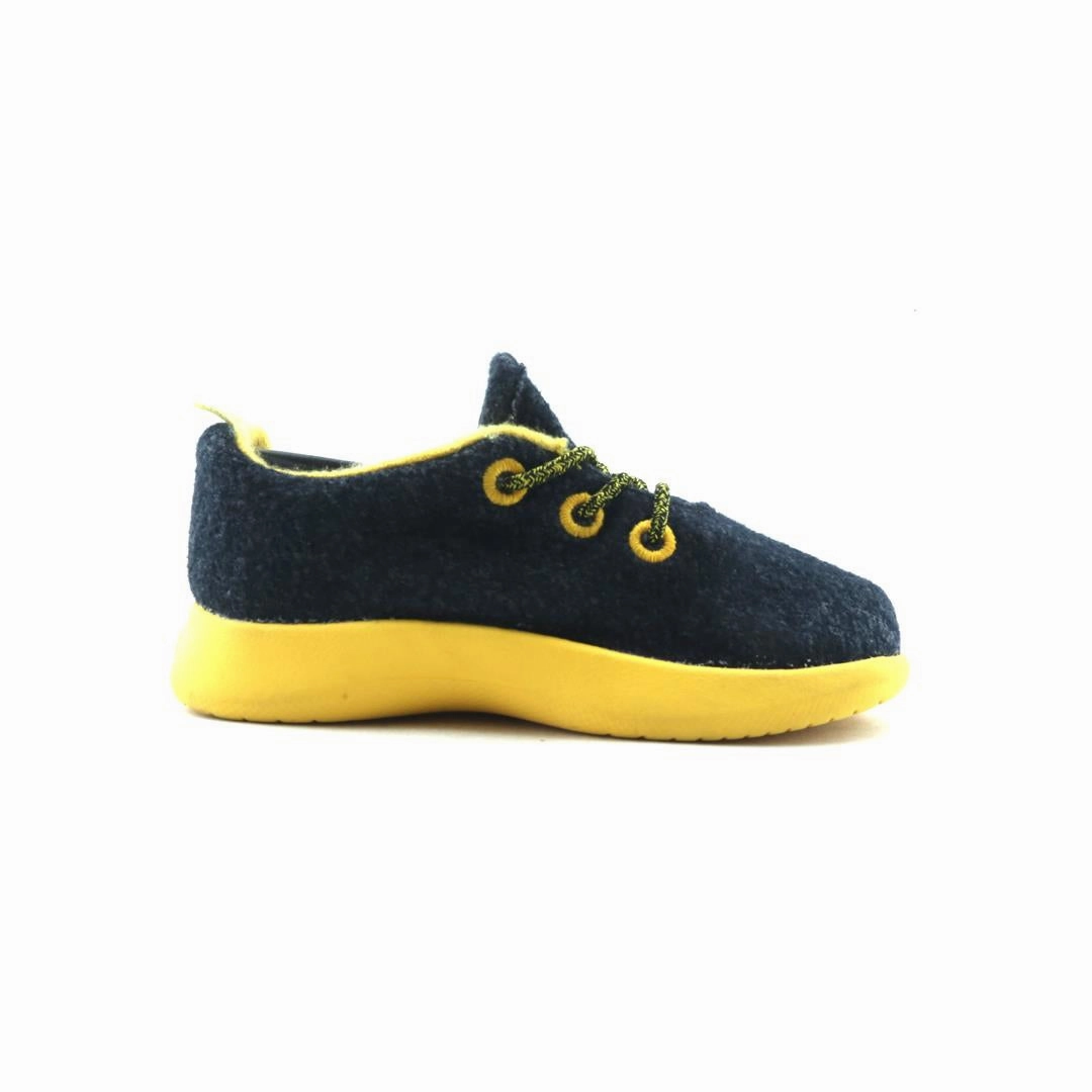 smallbirds - Wool Runner - Navy (Yellow Sole) casual comfortable footwear