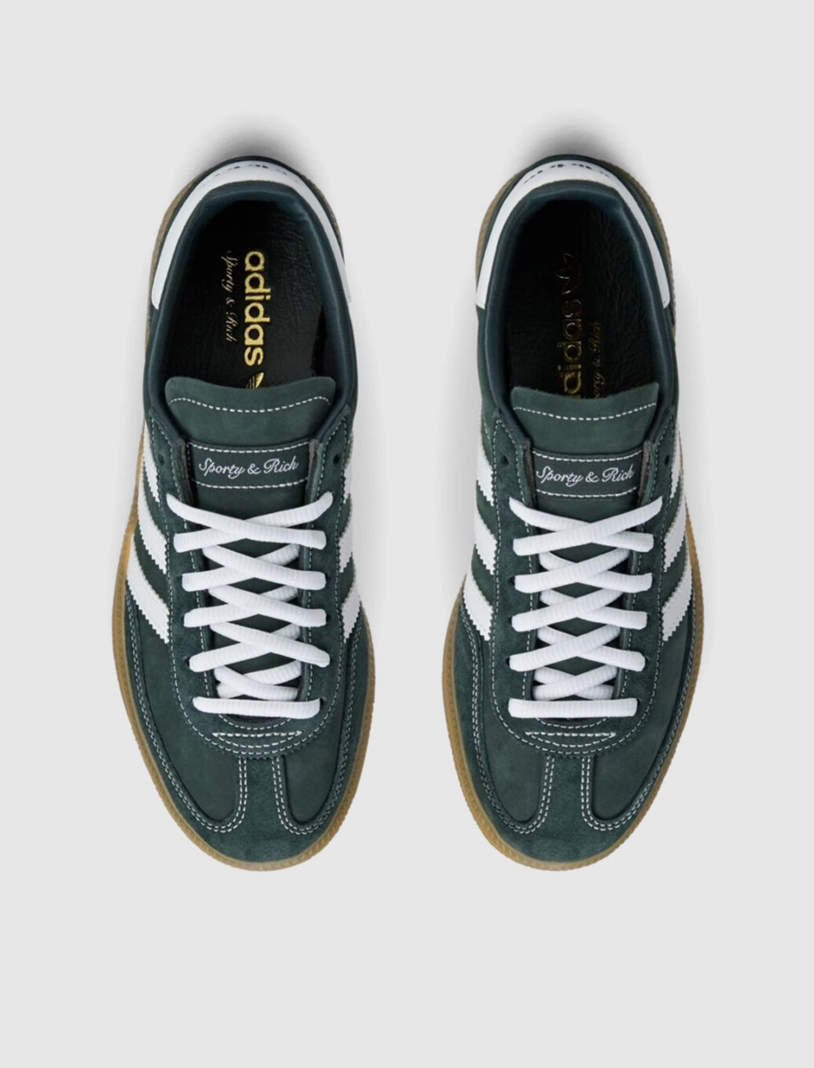 SPORTY & RICH HANDBALL SPEZIAL "DARK GREEN/WHITE" Adidas trendy casual shoe styles