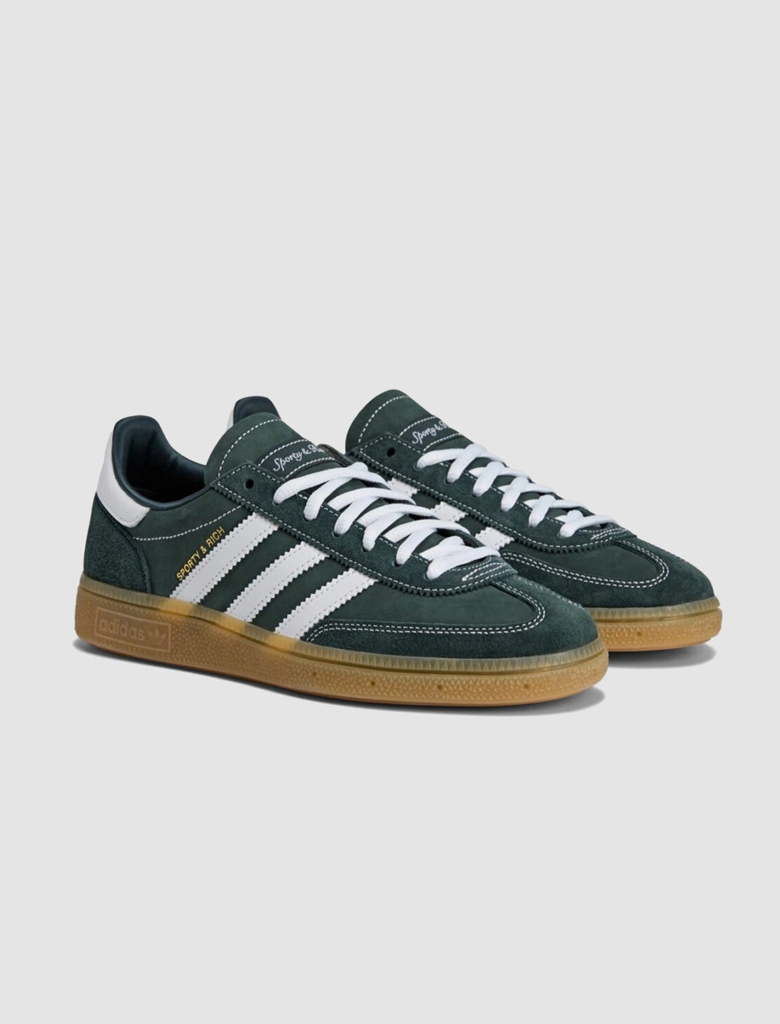 SPORTY & RICH HANDBALL SPEZIAL "DARK GREEN/WHITE" Adidas trendy casual shoe styles