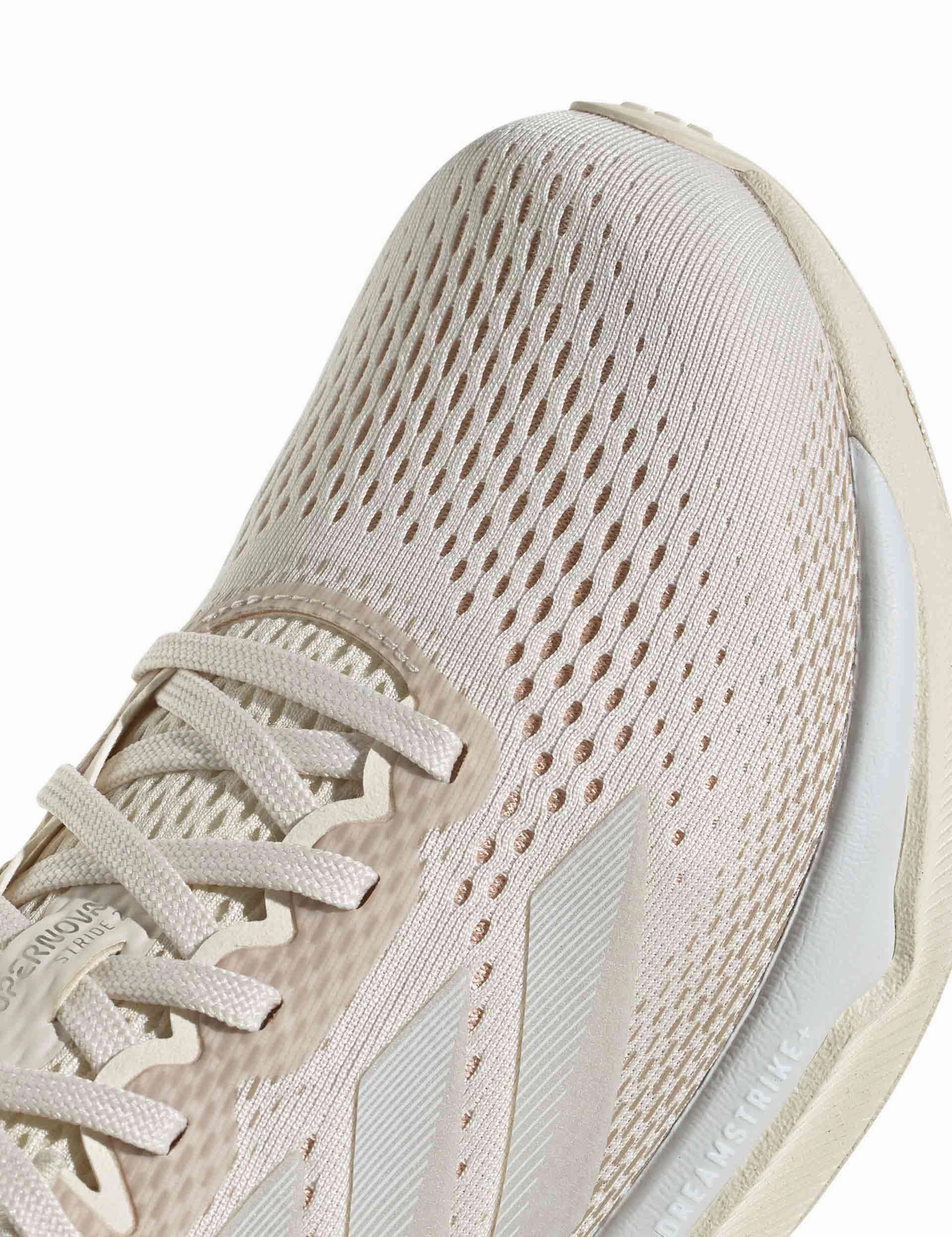 Supernova Stride 2.0 Running Shoes - Wonder White/Cyber Metallic/Warm Sandstone Adidas trendy casual shoe styles