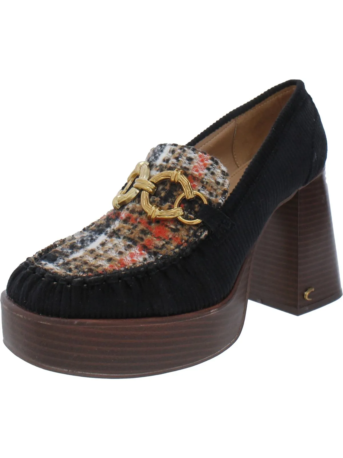 Susie Womens Loafer Platform Heels