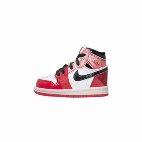 Toddler Air Jordan 1 High (TD) Spider-Man Across the Spider-Verse Air Jordan basketball shoes with classic look