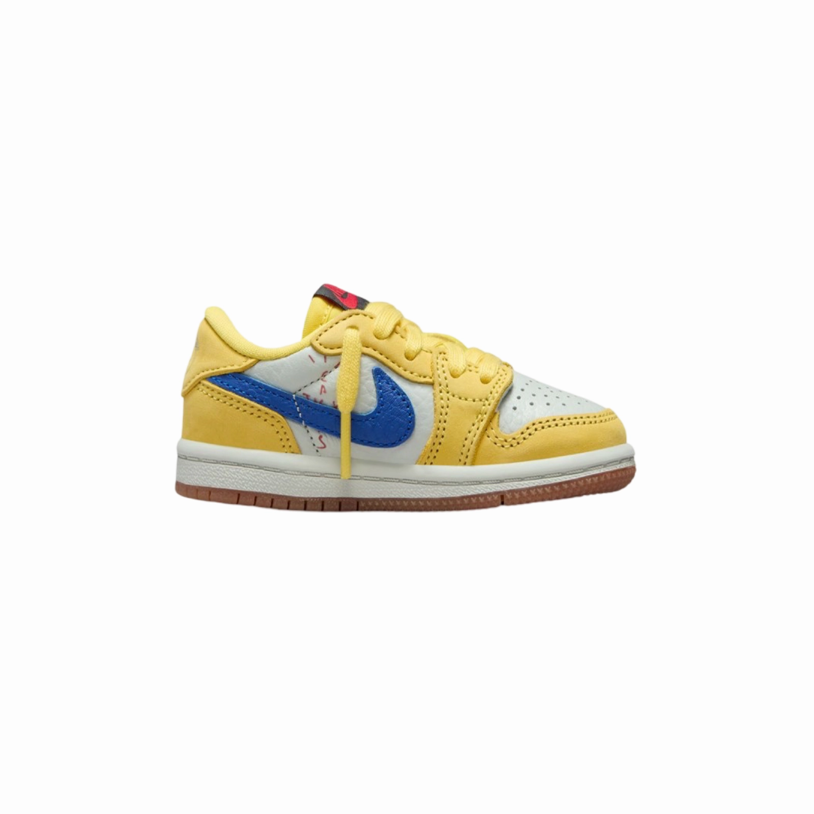 Toddler Air Jordan 1 Low OG SP TD Canary Racer Blue Light Silver Basketball Shoes