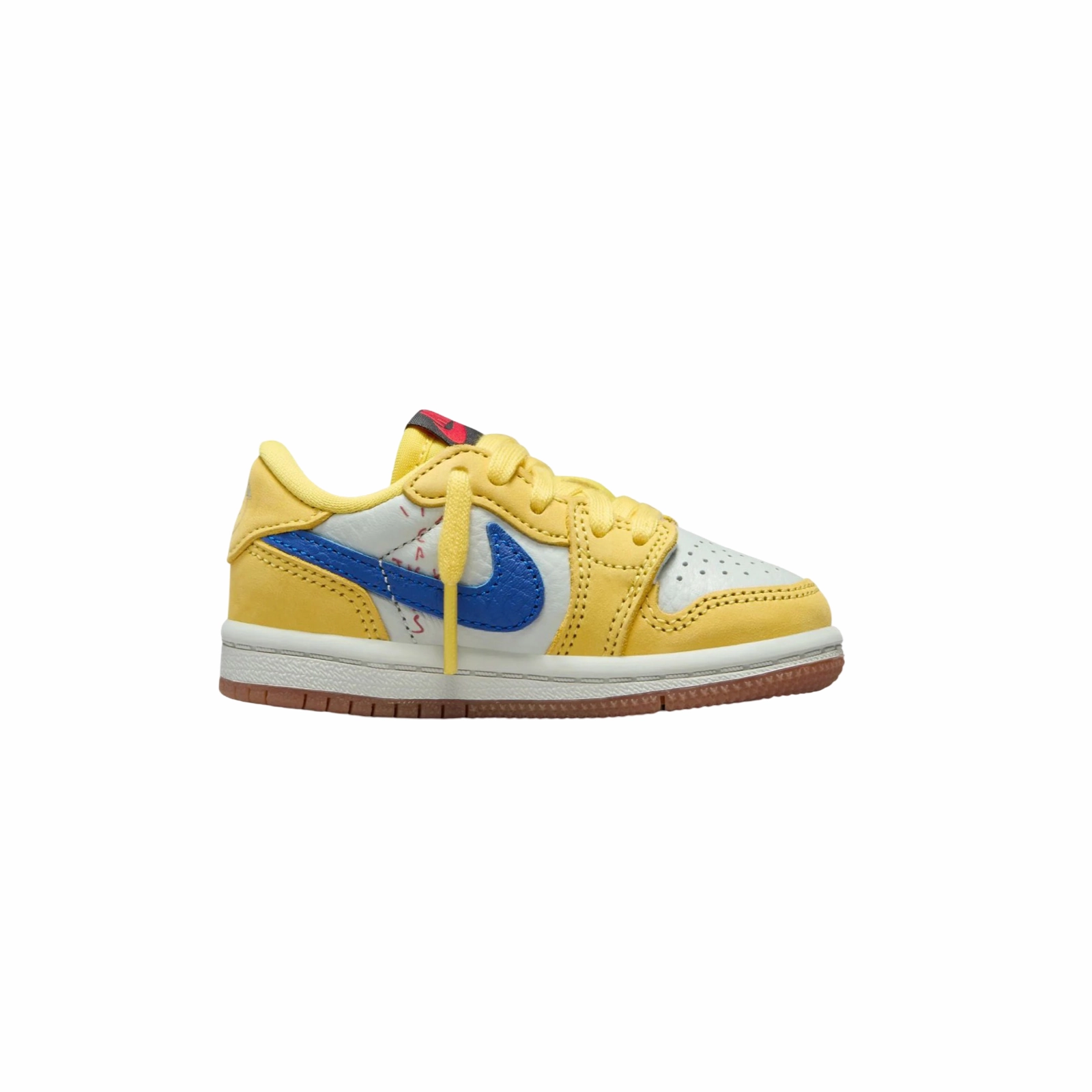 Toddler Air Jordan 1 Low OG SP TD Canary Racer Blue Light Silver Basketball Shoes