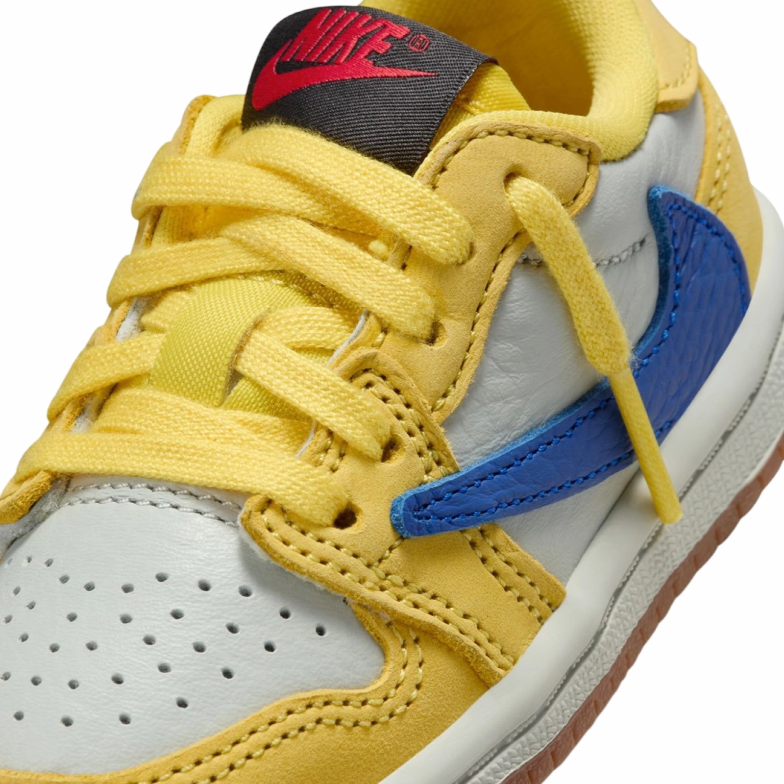 Toddler Air Jordan 1 Low OG SP TD Canary Racer Blue Light Silver Basketball Shoes