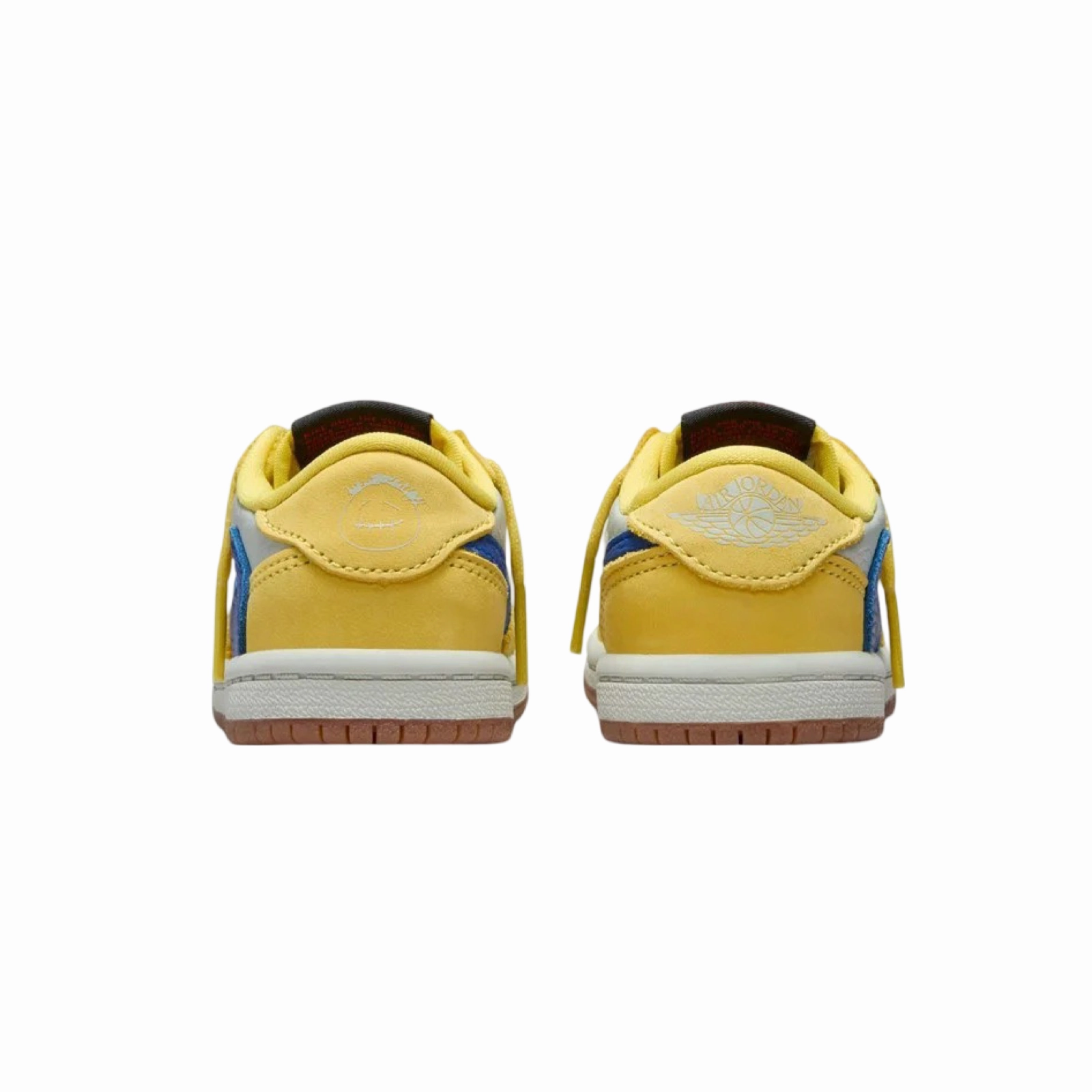 Toddler Air Jordan 1 Low OG SP TD Canary Racer Blue Light Silver Basketball Shoes