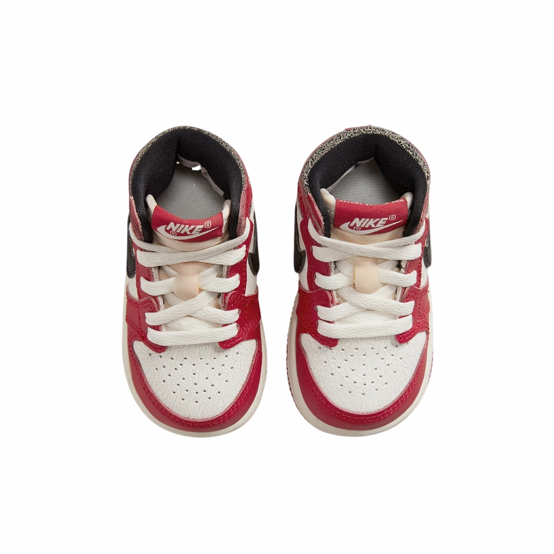 Toddler Air Jordan 1 Retro Lost and Found Varsity Red Black Sail Muslin TD Basketball Shoes