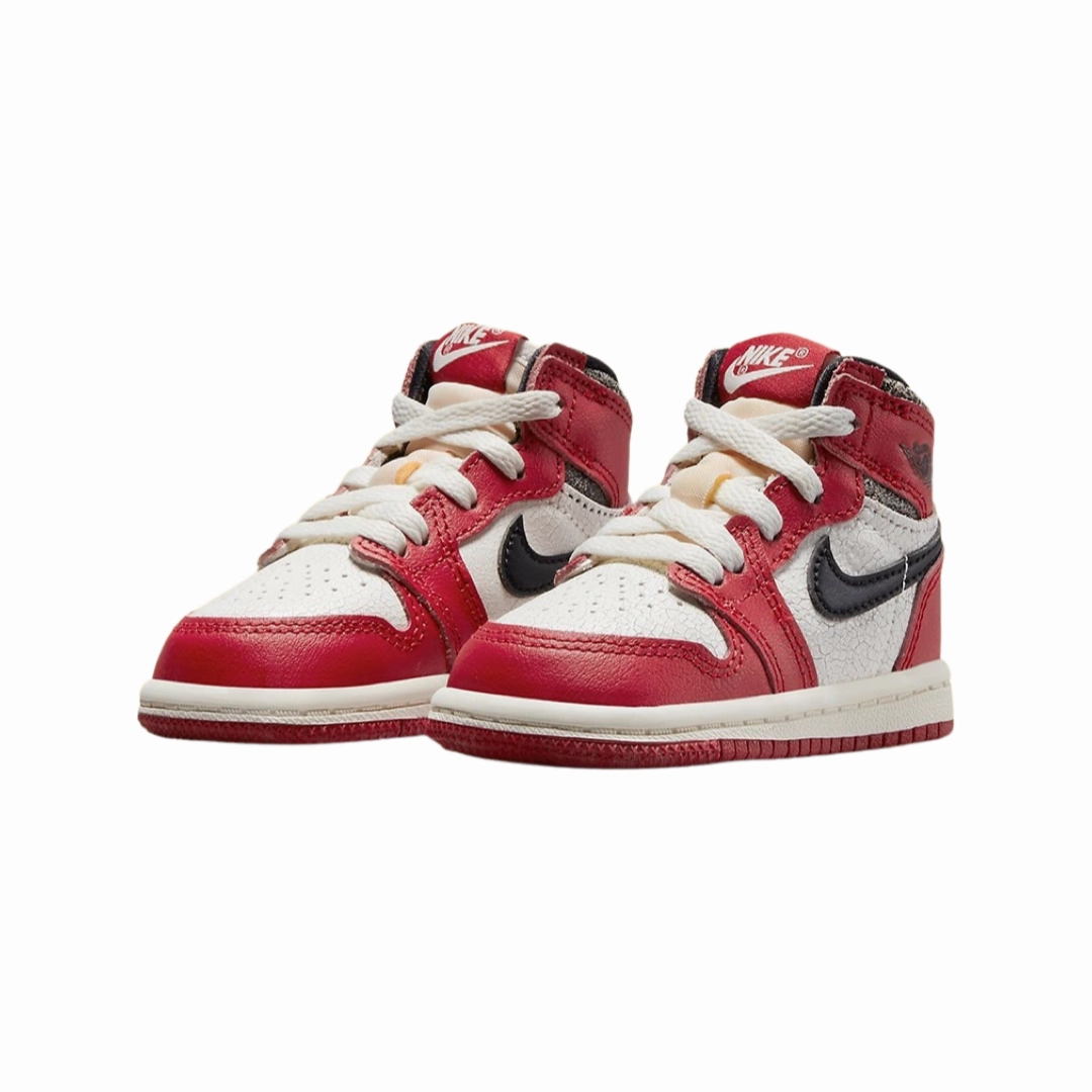 Toddler Air Jordan 1 Retro Lost and Found Varsity Red Black Sail Muslin TD Basketball Shoes