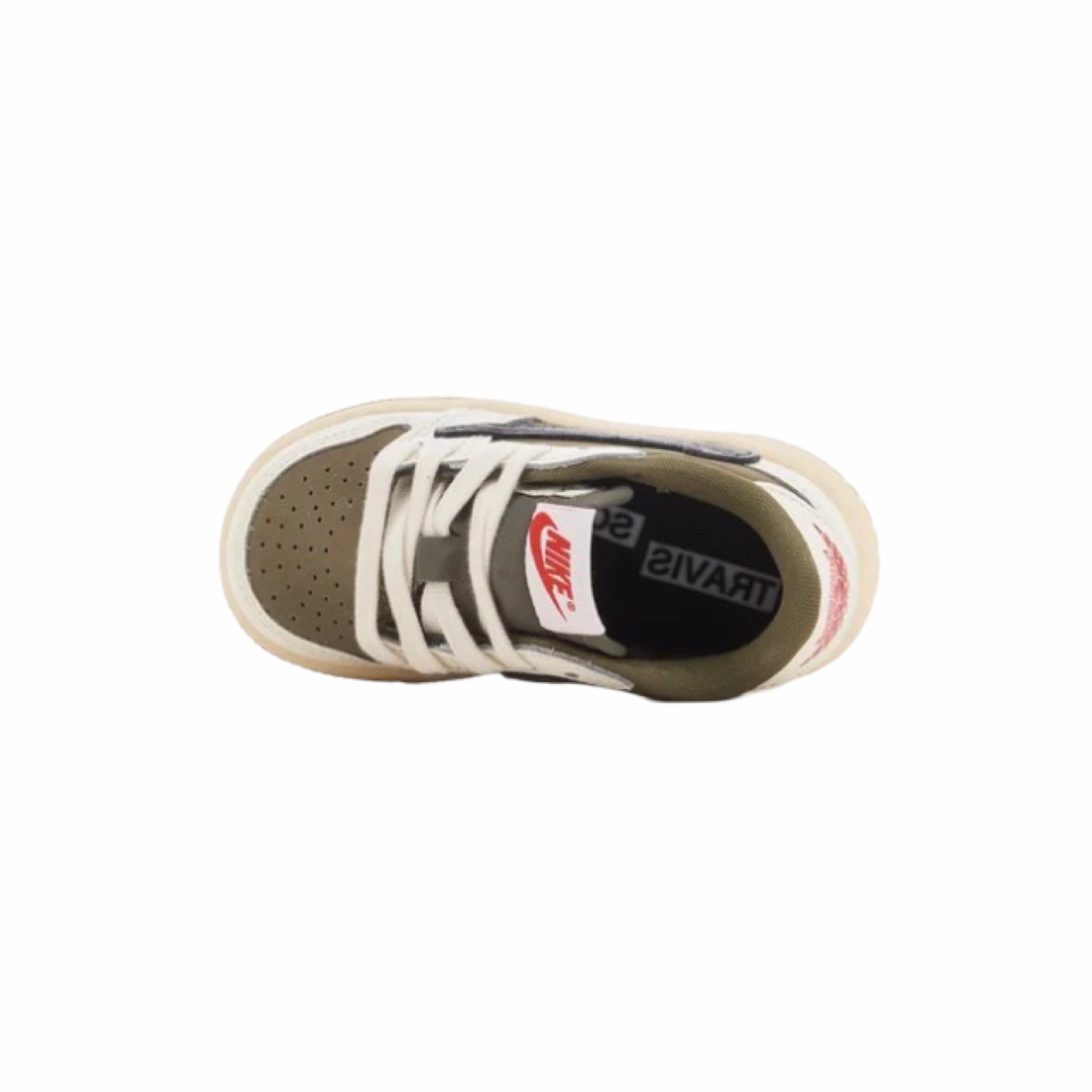 Toddler Air Jordan 1 Retro Low OG SP Travis Scott Medium Olive White Black TD Basketball Shoes
