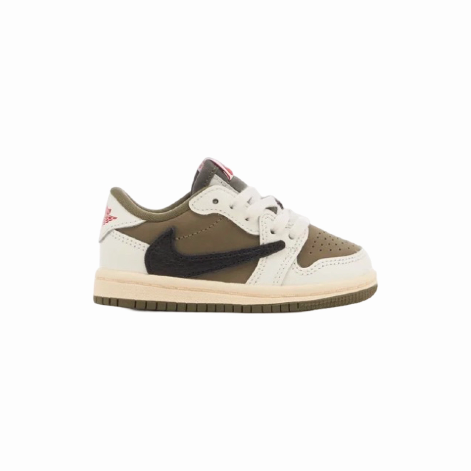 Toddler Air Jordan 1 Retro Low OG SP Travis Scott Medium Olive White Black TD Basketball Shoes