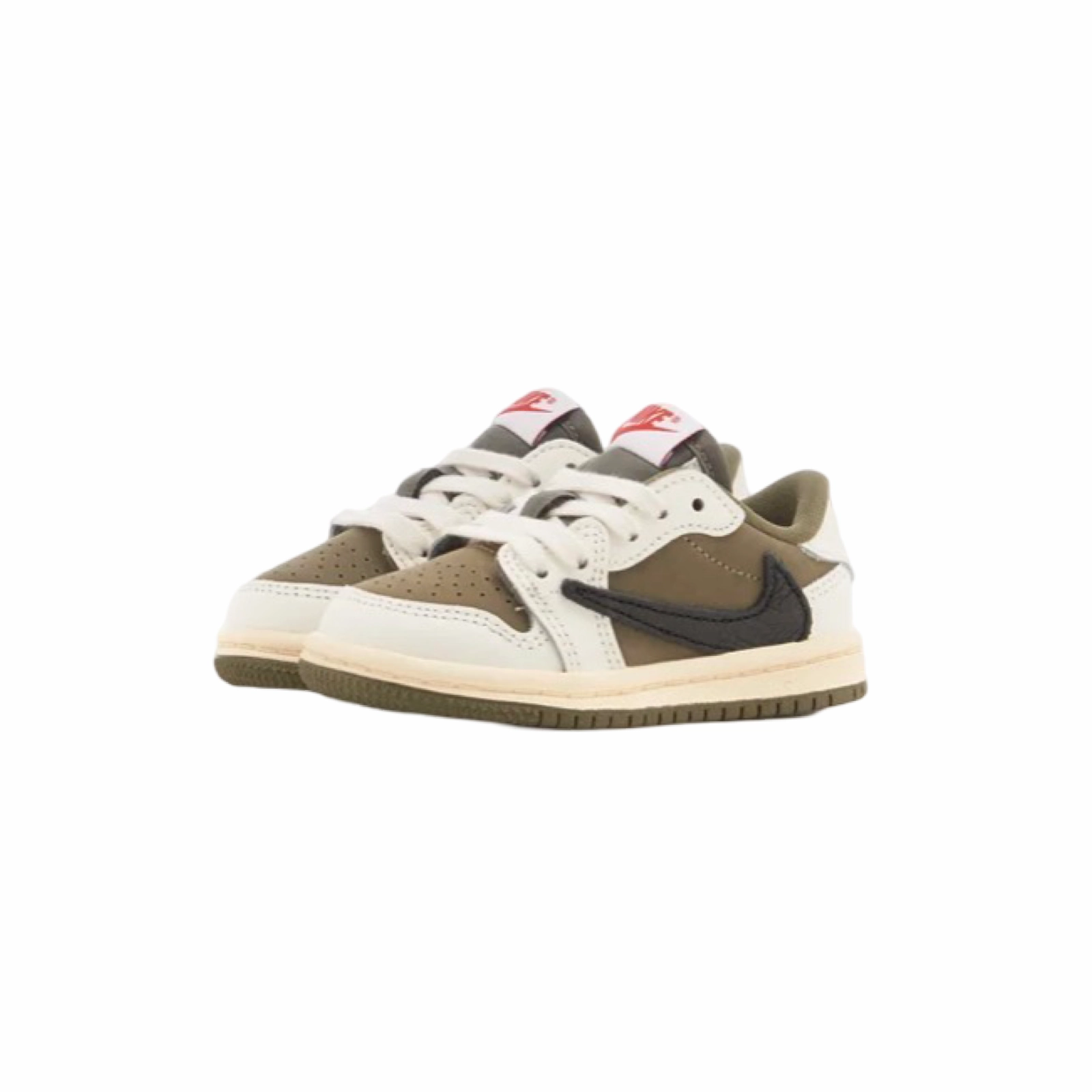 Toddler Air Jordan 1 Retro Low OG SP Travis Scott Medium Olive White Black TD Basketball Shoes