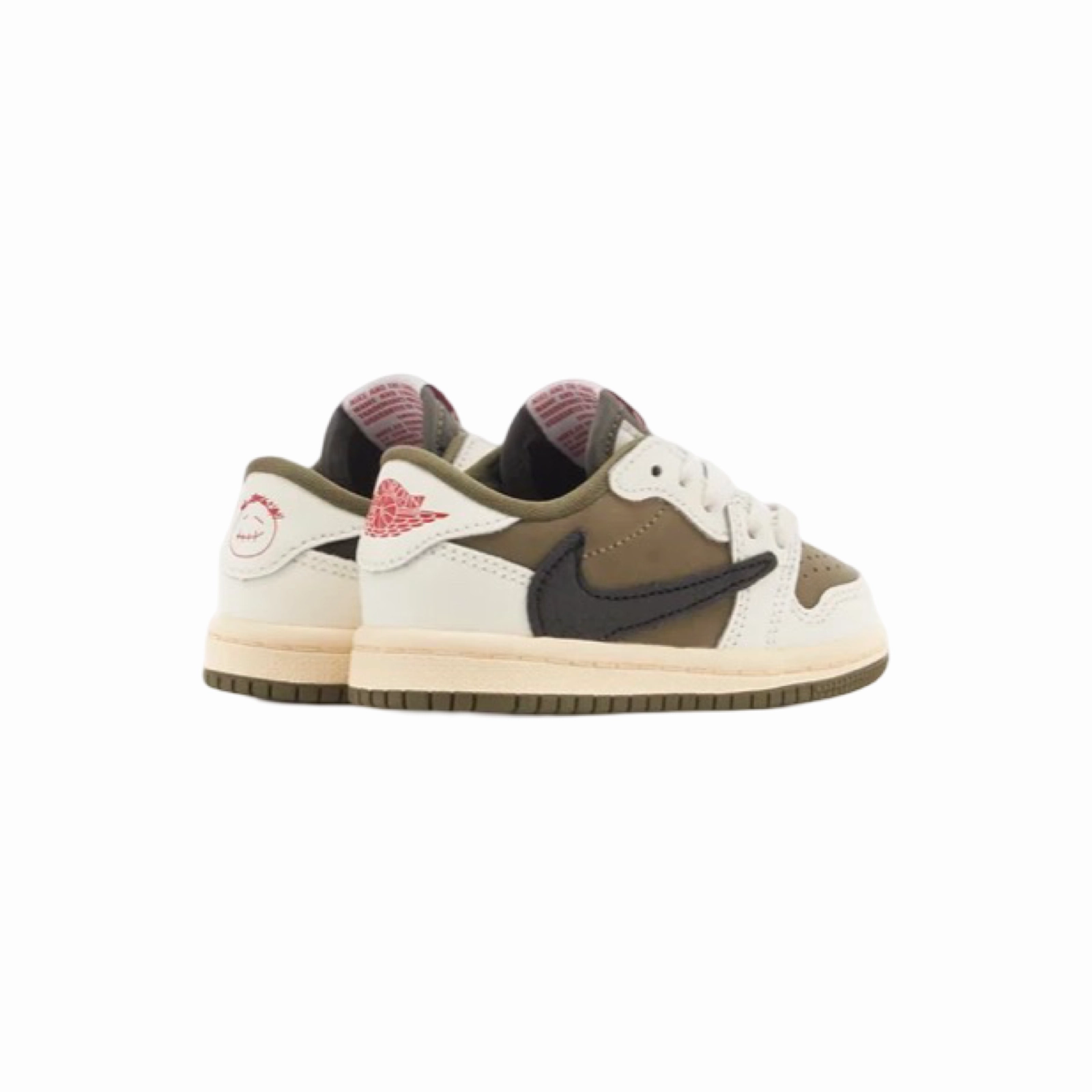 Toddler Air Jordan 1 Retro Low OG SP Travis Scott Medium Olive White Black TD Basketball Shoes