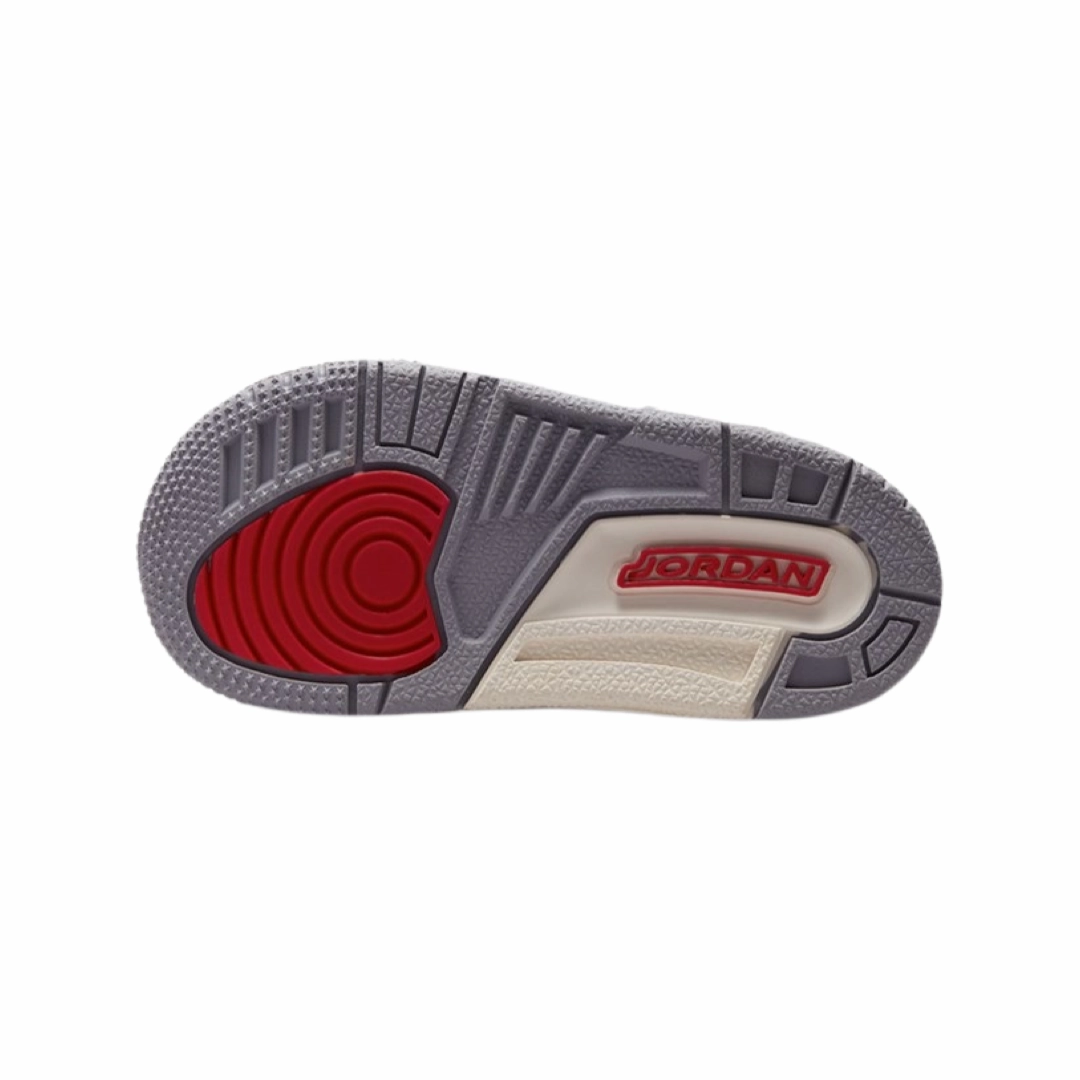 Toddler Air Jordan 3 Retro White Cement Reimagined White Cement Summit White Fire Red Black Basketball Shoes