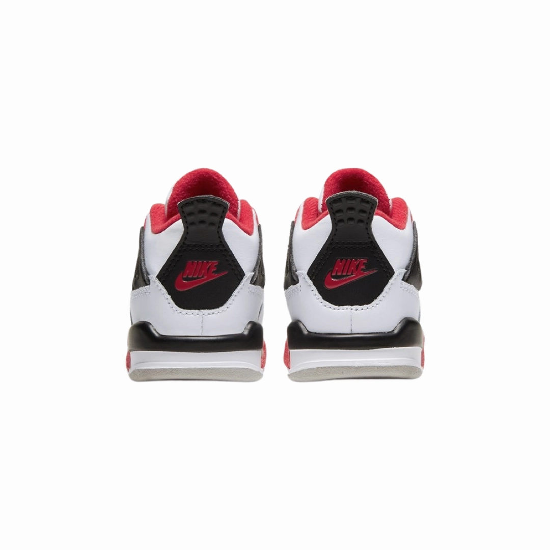 Toddler Air Jordan 4 Retro Fire Red (2020) TD White Black Tech Grey Fire Red Basketball Shoes