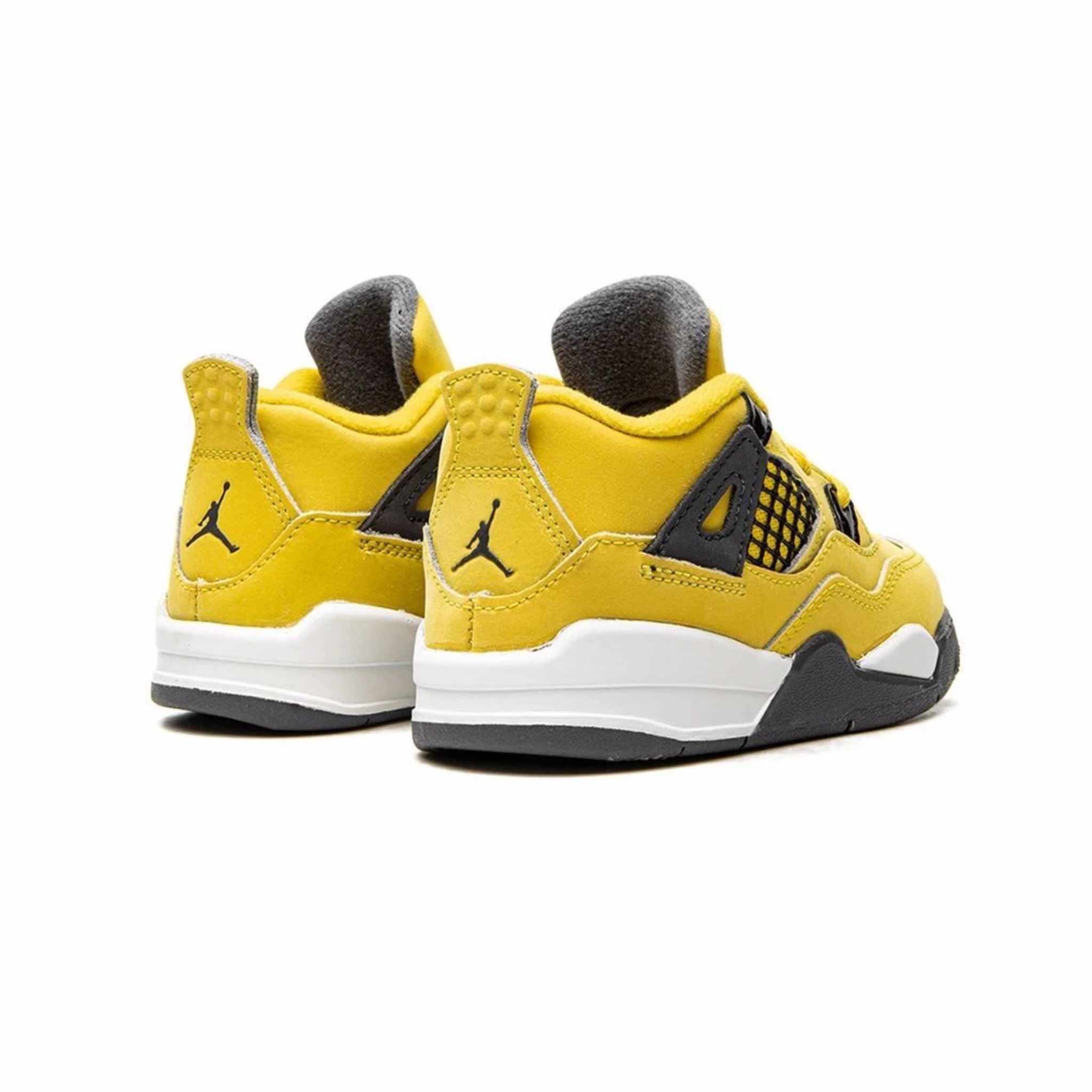 Toddler Air Jordan 4 Retro (TD) Lightning Tour Yellow White Dark Blue Grey Basketball Shoes
