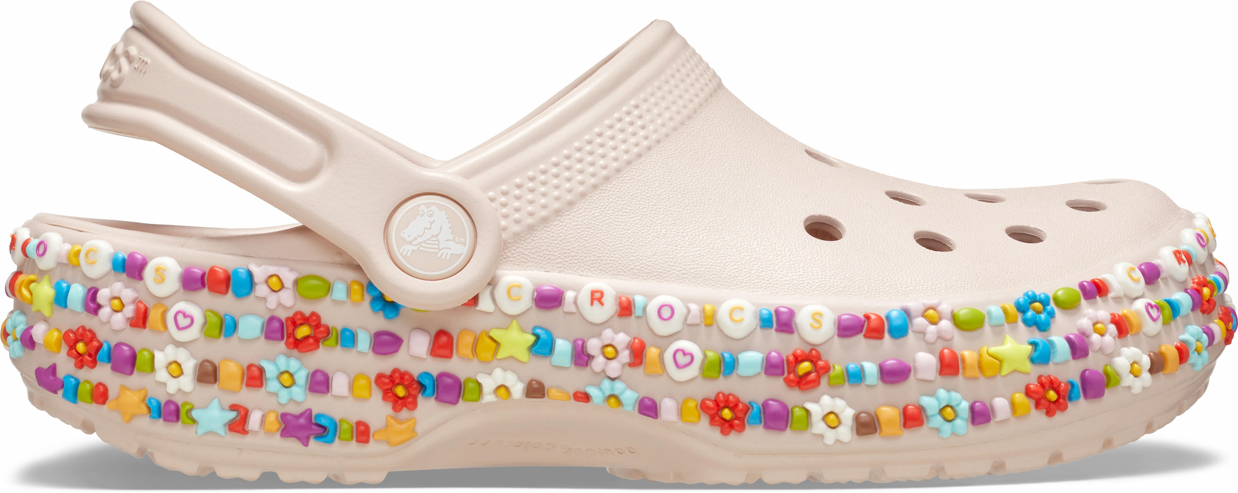 Toddlers' Beaded Band Clog Crocs slip-on shoes for casual use