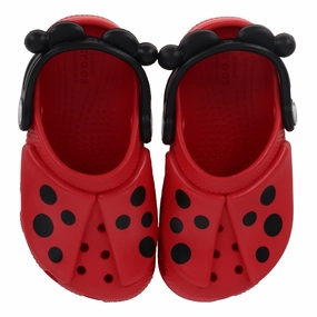 Toddlers' Ladybug Classic Clog Crocs slip-on shoes for casual use