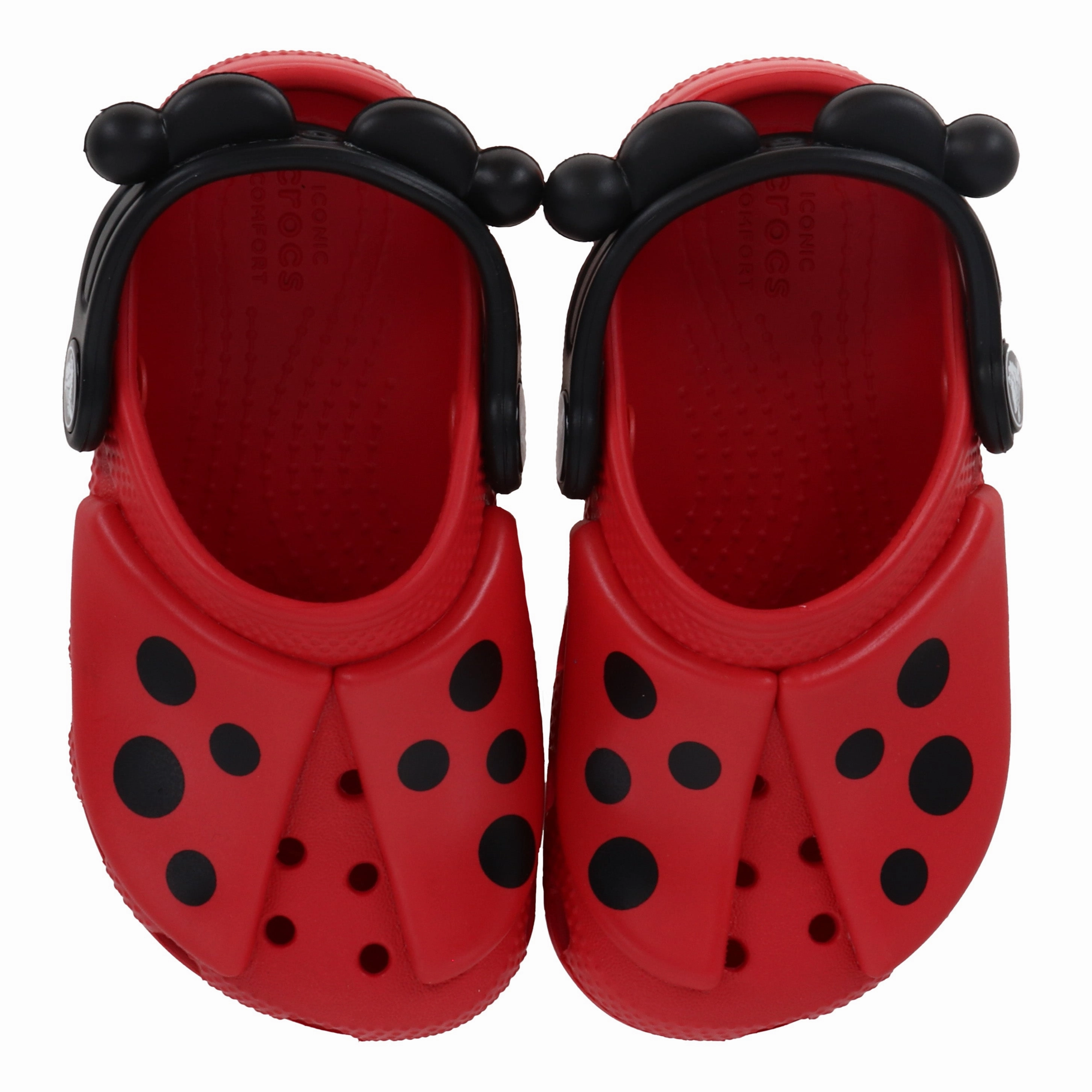 Toddlers' Ladybug Classic Clog Crocs slip-on shoes for casual use