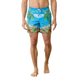 Tommy Bahama 6-Inch Artist Series Rialto Coastal Comforts Swim Trunks - Summer Aqua Tommy Bahama Clothing