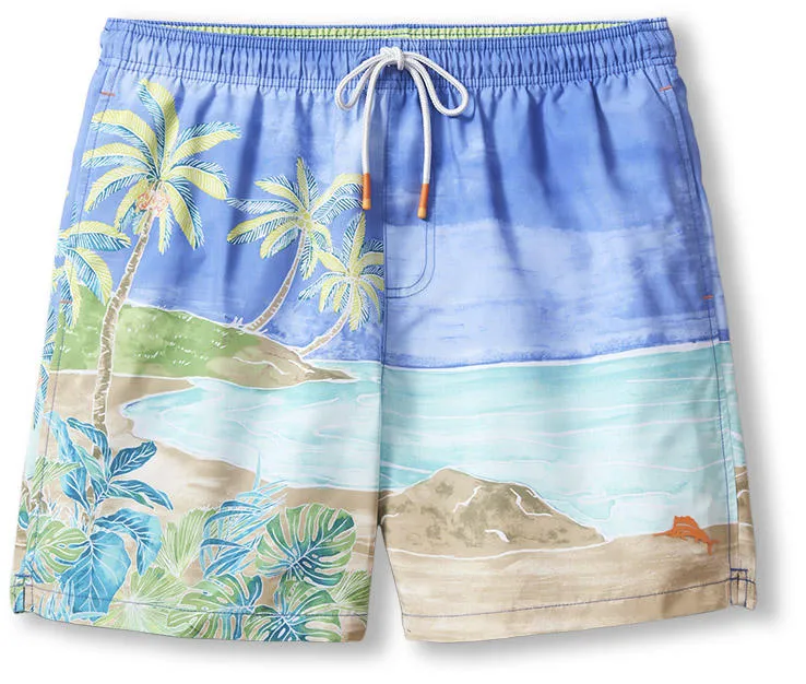 Tommy Bahama 6-Inch Naples Azul Lagoon Swim Trunks - Clear Ocean Mens Tommy Bahama