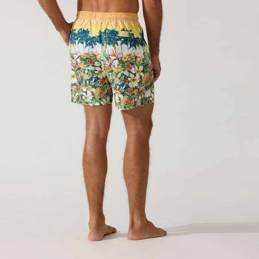 Tommy Bahama 6-Inch Naples Sunrise Scenic Swim Trunks - Orange Ray Tommy Bahama Clothing