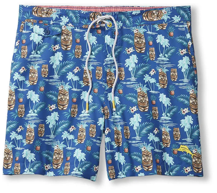 Tommy Bahama 6-Inch Rialto Tiki Tropics Swim Trunks - Cobalt Haze Mens Tommy Bahama