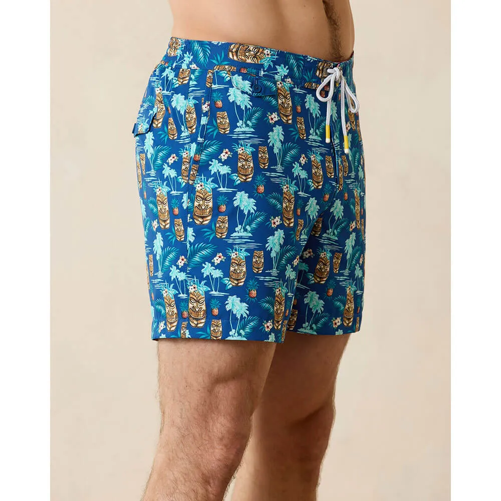 Tommy Bahama 6-Inch Rialto Tiki Tropics Swim Trunks - Cobalt Haze Mens Tommy Bahama