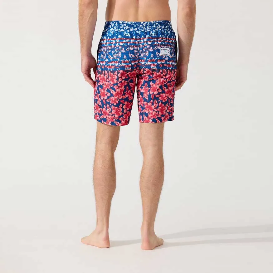 Tommy Bahama 9-Inch Baja Flora And Stripes Boardshorts - Classic Blue Mens Tommy Bahama