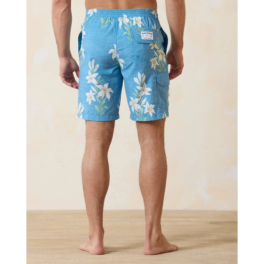 Tommy Bahama 9-Inch Baja Open Water Blooms Boardshorts - Blue Allure Mens Tommy Bahama
