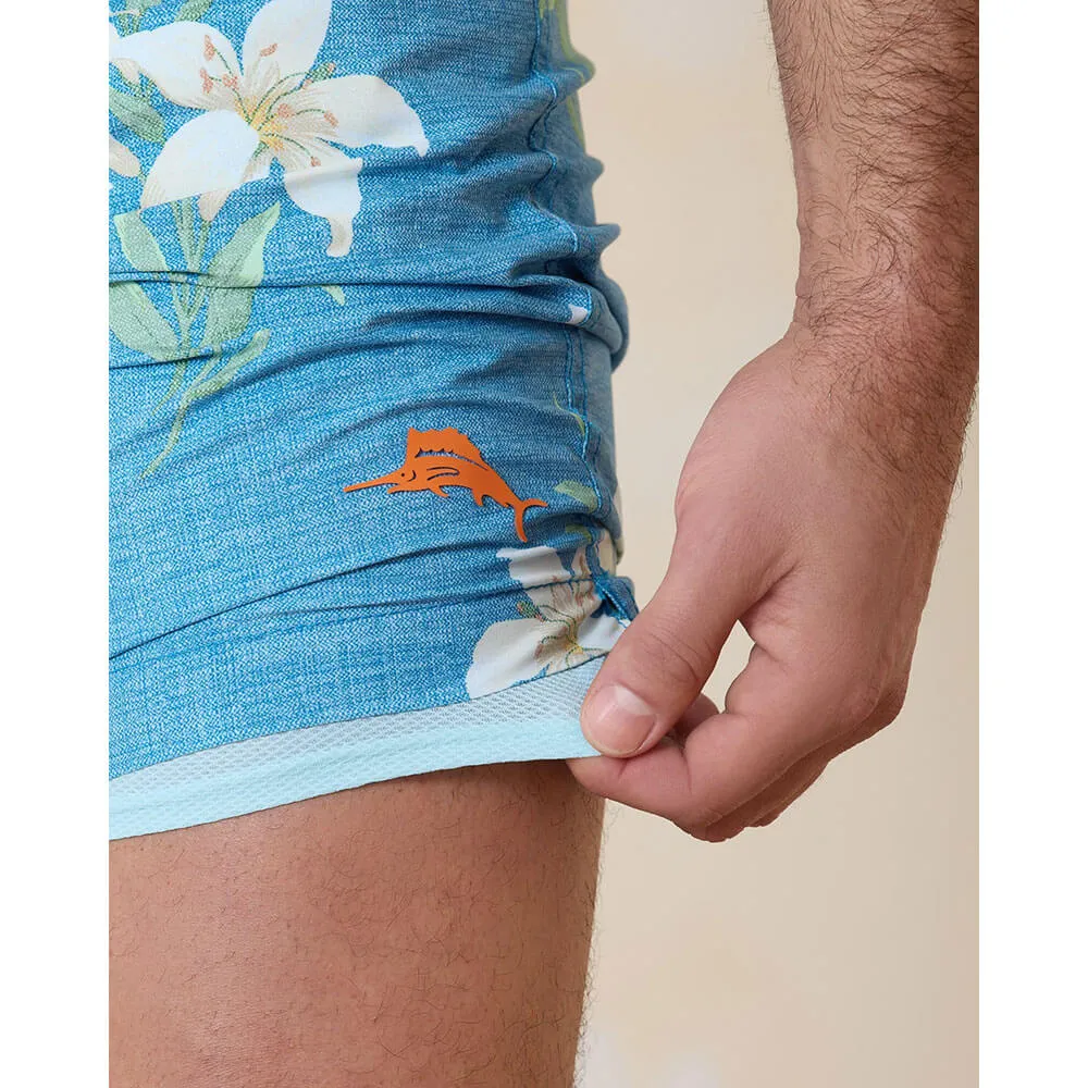 Tommy Bahama 9-Inch Baja Open Water Blooms Boardshorts - Blue Allure Mens Tommy Bahama