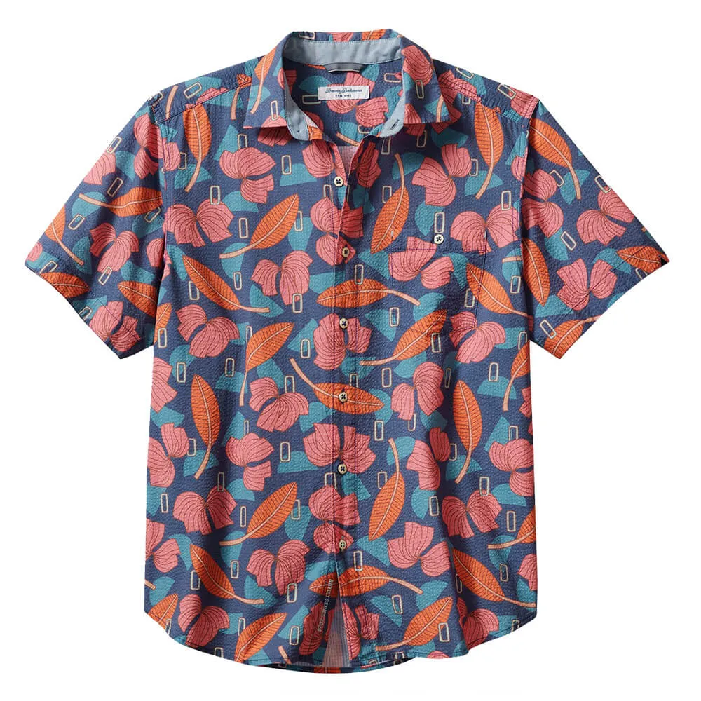 Tommy Bahama Artist Series Nova Wave Aloha Tropics Camp Shirt - Regal Blue Mens Tommy Bahama