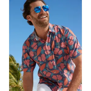 Tommy Bahama Artist Series Nova Wave Aloha Tropics Camp Shirt - Regal Blue Mens Tommy Bahama