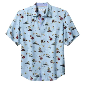 Tommy Bahama Atlantica Camp Shirt - Aqua Ice Mens Tommy Bahama