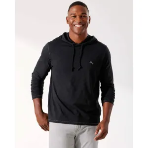 Tommy Bahama Bali Beach Hoodie Long Sleeve T-Shirt - Black Tommy Bahama Clothing