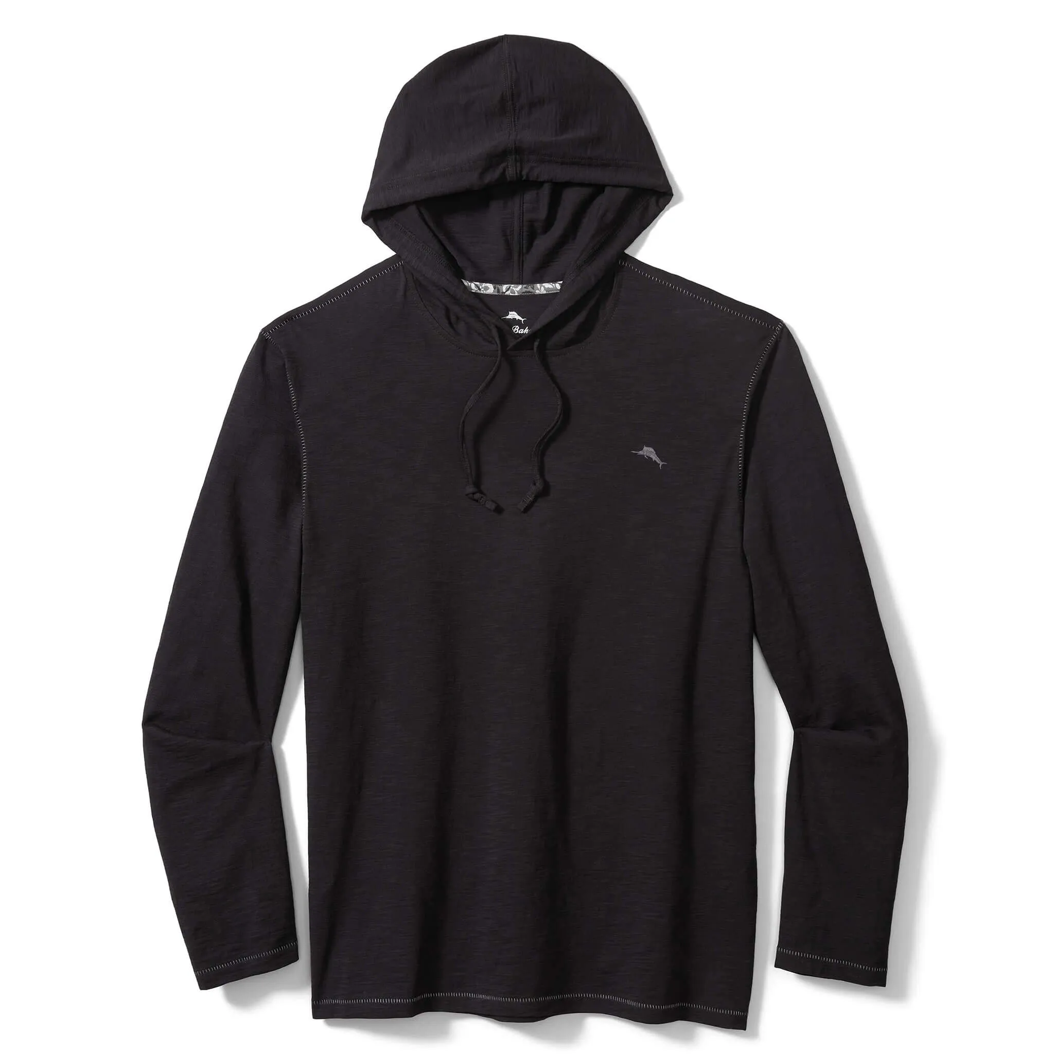 Tommy Bahama Bali Beach Hoodie Long Sleeve T-Shirt - Black Tommy Bahama Clothing