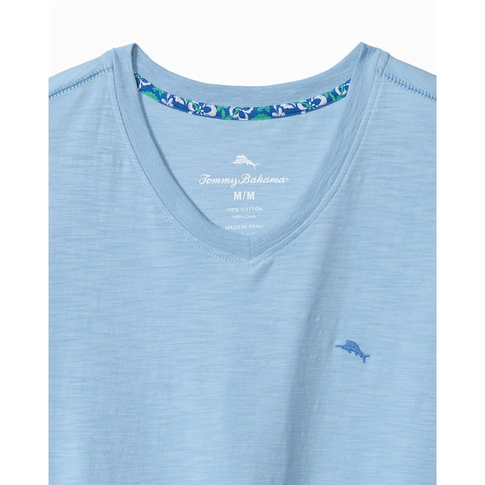 Tommy Bahama Bali Beach Vee T-Shirt - Chambray Blue Mens Tommy Bahama