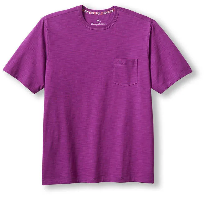 Tommy Bahama Big & Tall Bali Beach Crew T-Shirt - Deep Hollyhock Tommy Bahama Clothing