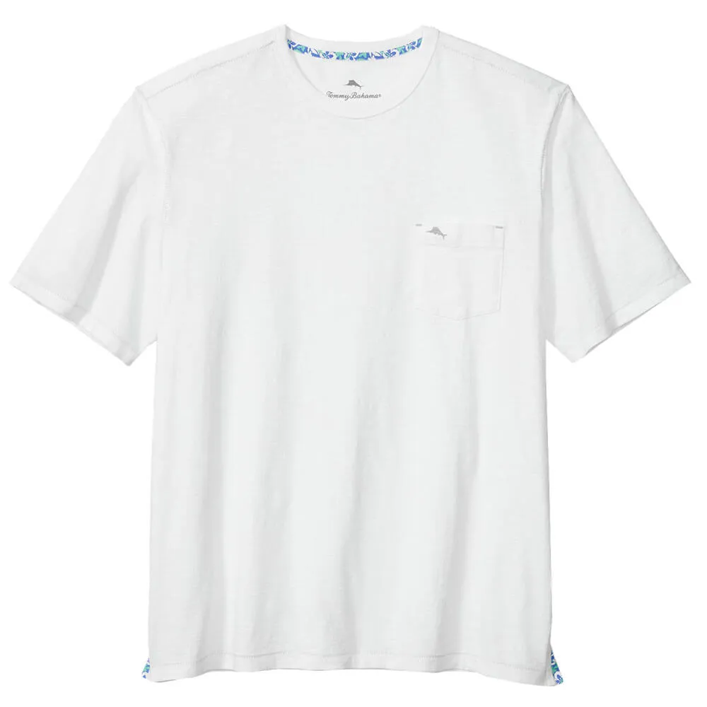 Tommy Bahama Big & Tall Bali Beach Crew T-Shirt - White Tommy Bahama Clothing