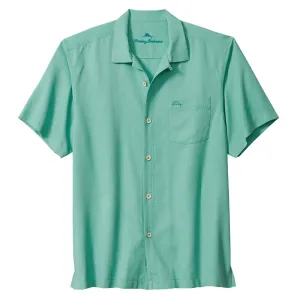 Tommy Bahama Big & Tall Coastal Breeze Check Camp Shirt - Blue Freeze Mens Tommy Bahama