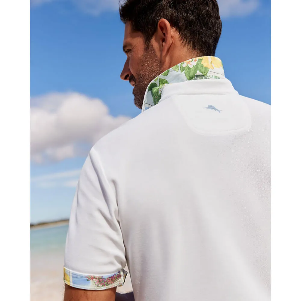 Tommy Bahama Big & Tall Islandzone Disney Postcard To Paradise Five Polo Shirt - Bright White Mens Tommy Bahama