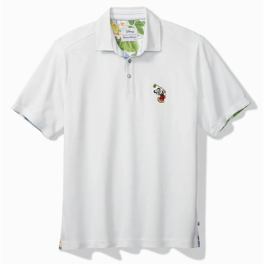 Tommy Bahama Big & Tall Islandzone Disney Postcard To Paradise Five Polo Shirt - Bright White Mens Tommy Bahama