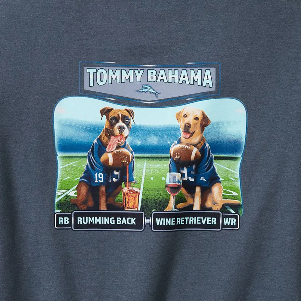 Tommy Bahama Big & Tall Rumming Back Wine Retriever T-Shirt - Navy Heather Mens Tommy Bahama