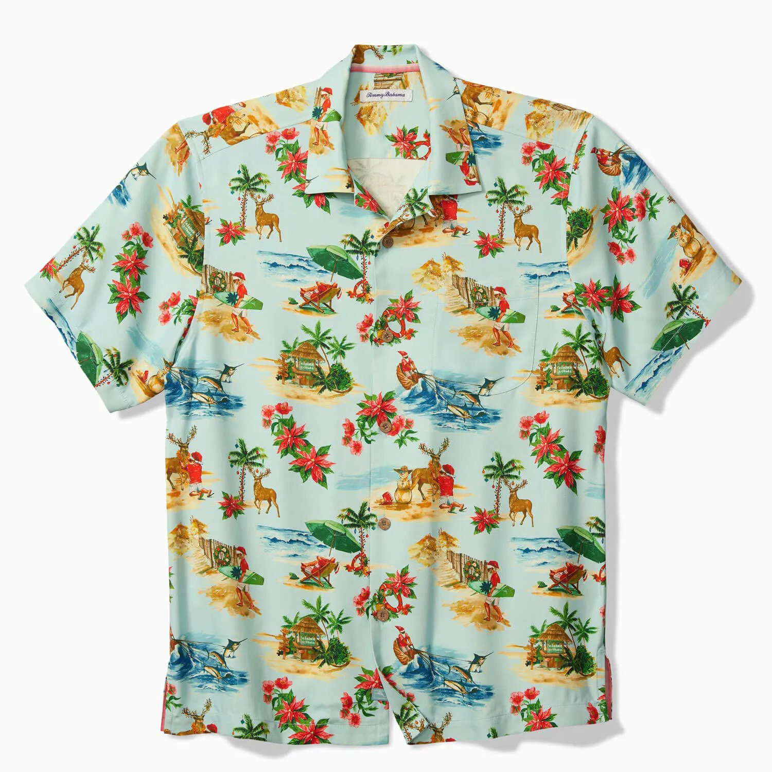 Tommy Bahama Big & Tall Santa Shores Camp Shirt - Light Sky Mens Tommy Bahama