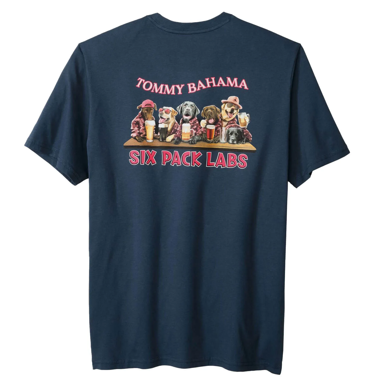 Tommy Bahama Big & Tall Six Pack Labs T-Shirt - Navy Mens Tommy Bahama
