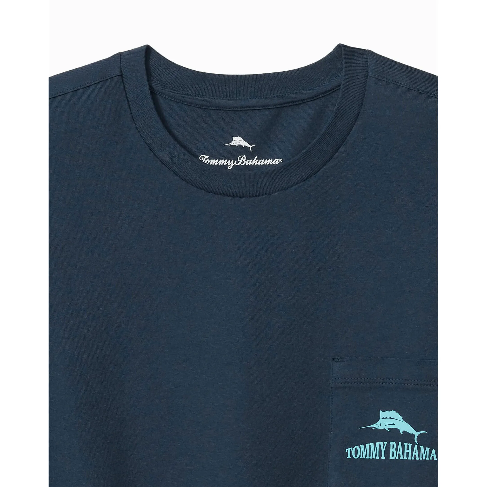 Tommy Bahama Big & Tall Talk Birdie To Me Pocket T-Shirt - Navy Tommy Bahama Clothing